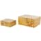 Brown Wood Storage Box with Natural Wood Grains & Silver Latches, 2ct.